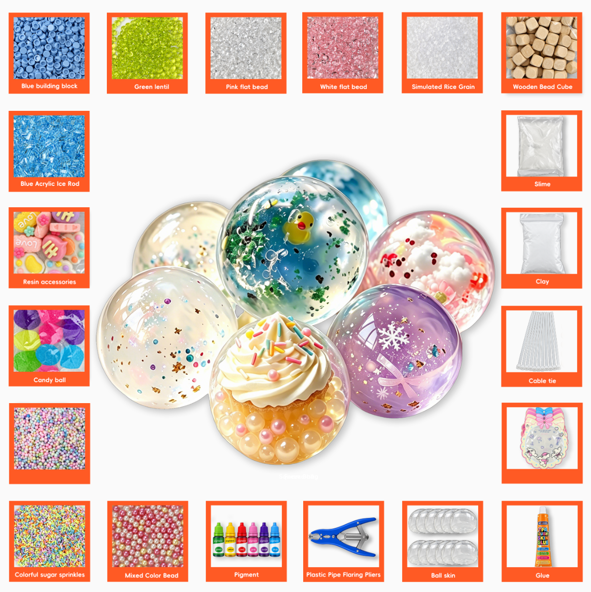 DIY Squishy Making Kit Included Slime & Clay